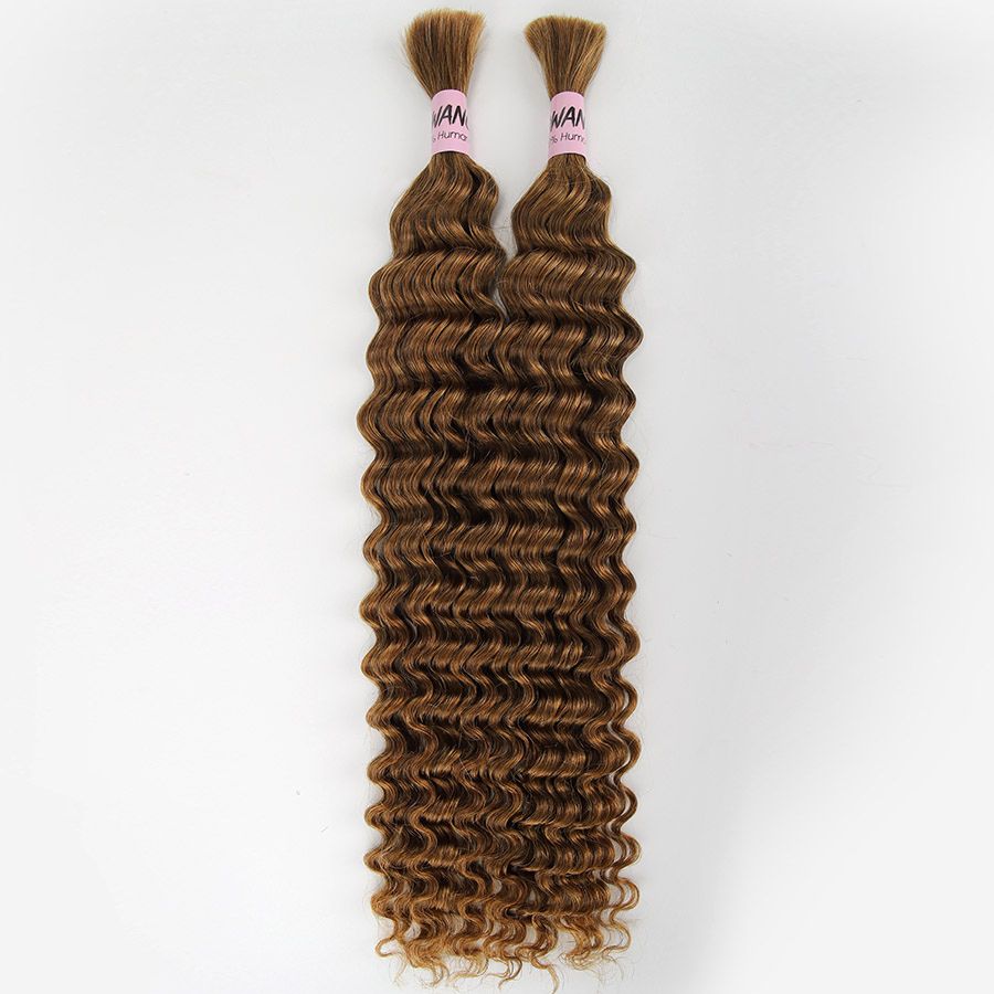 WOWANGEL deep wave human hair bundles for braiding.