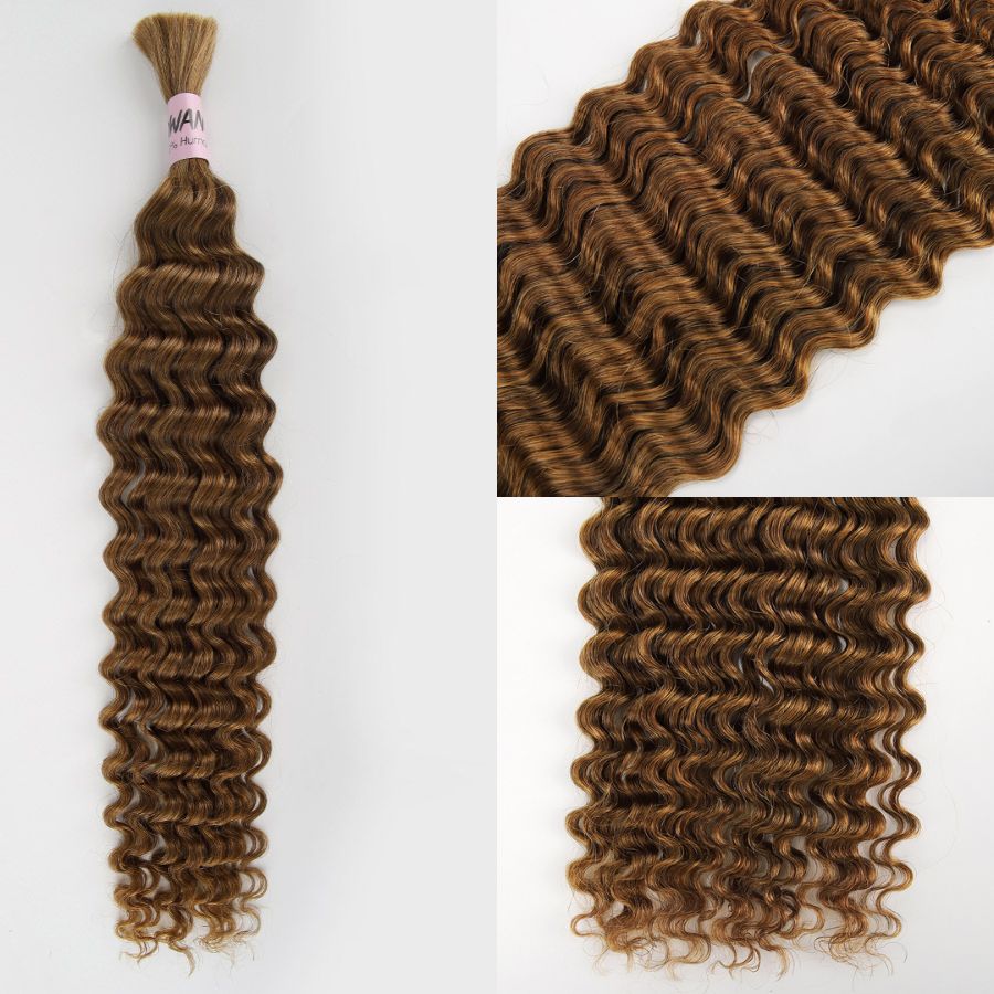 Close-up of WOWANGEL deep wave hair texture.