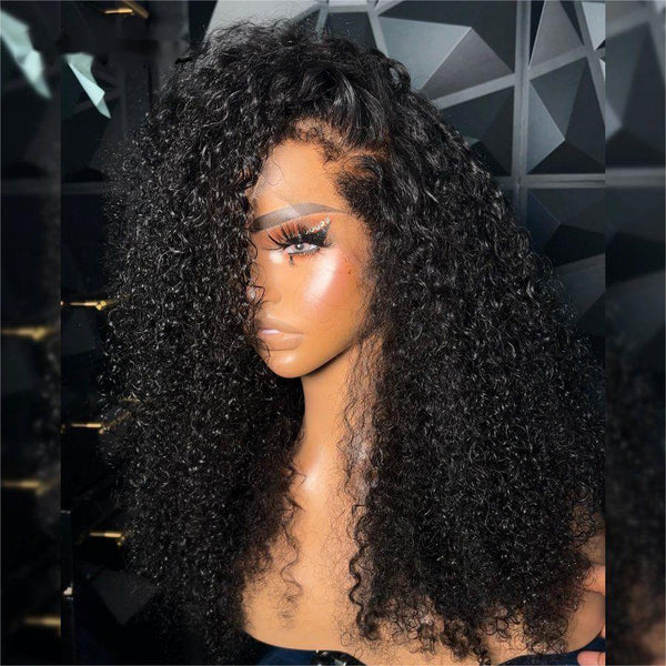 WOWANGEL 4A Textured Edges 13X6 Skinlike Real HD Lace Front Wig Kinky Curly