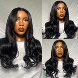 Perruque WOWANGEL 5X5 HD Lace Closure, cheveux naturels de qualité supérieure, ondulation naturelle