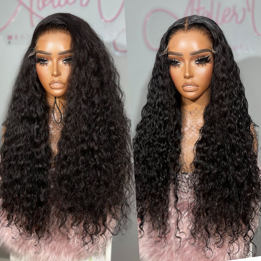 WOWANGEL 6x6 Skinlike Real HD Lace Closure Wig Water Wave Glueless Wig