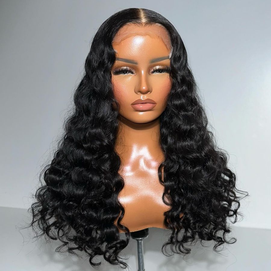 WOWANGEL Wand Curl Wear & Go 6x6 Skinlike Real HD Lace Closure Wig Glueless Wig