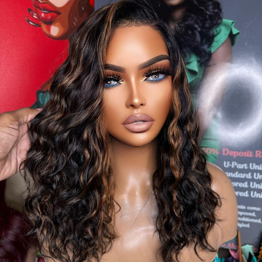 WOWANGEL Water Wave BOB Highlight 13x6 Skinlike Real HD Lace Front Wig