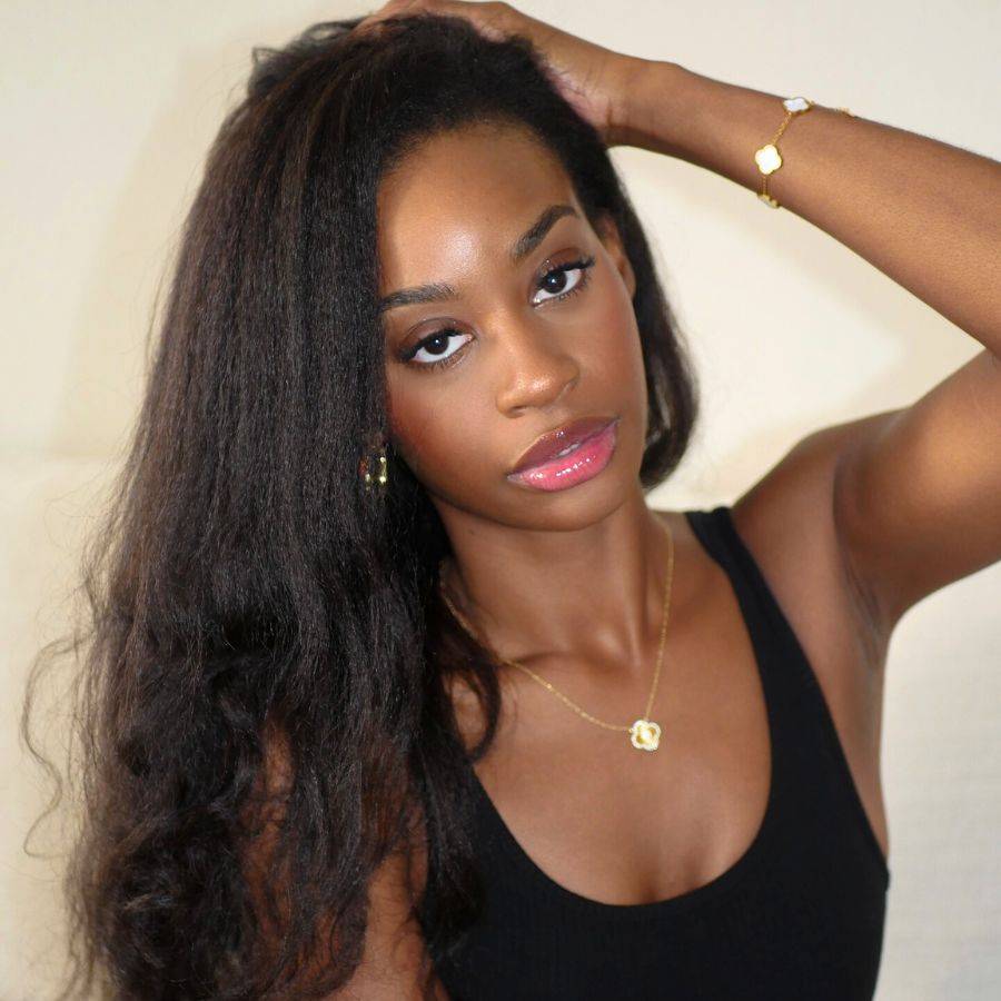 WOWANGEL Wear Go Half Wig Kinky Straight Seamless Flip Over Wigs Beginner Friendly