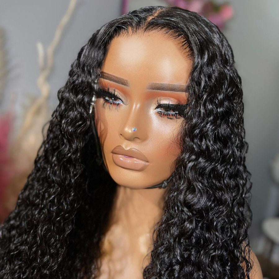 WOWANGEL Wear & Go 5x5 HD Lace Closure Wig Curly Invisible Lace Glueless Wig