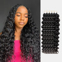 Extensiones de cabello humano de ganchillo con plumas preseparadas y rizadas birmanas de WOWANGEL