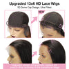 WOWANGEL Trendy Loose Wave 13X6 Skinlike Real HD Lace Front Wig Glueless Wig