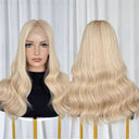 BIANCA 60# Blonde Highlight Luxury Raw Hair 9X5 Lace Front Wigs Straight - wowangel