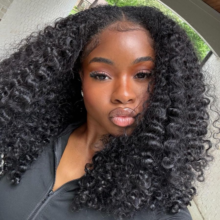 WOWANGEL Burmese Curl V Part Wigs Beginner Friendly Glueless U Part Wigs