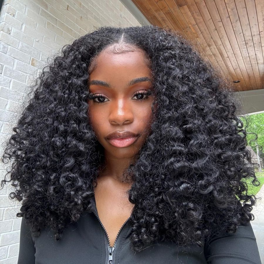 WOWANGEL Burmese Curl V Part Wigs Beginner Friendly Glueless U Part Wigs