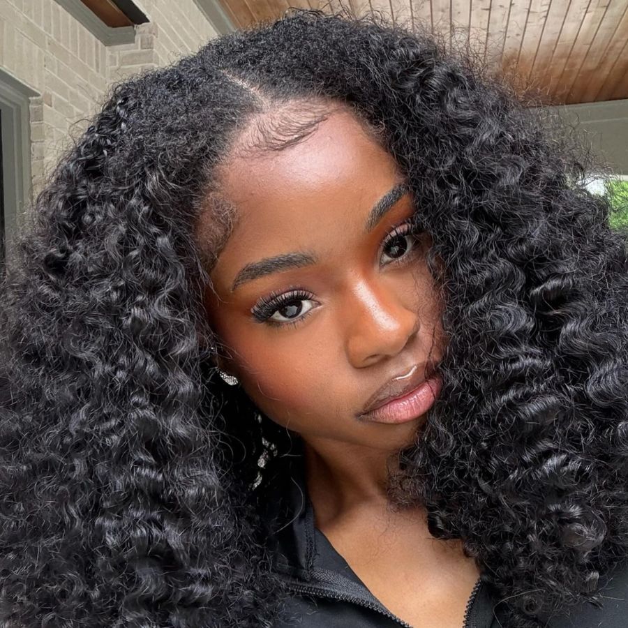 WOWANGEL Burmese Curl V Part Wigs Beginner Friendly Glueless U Part Wigs