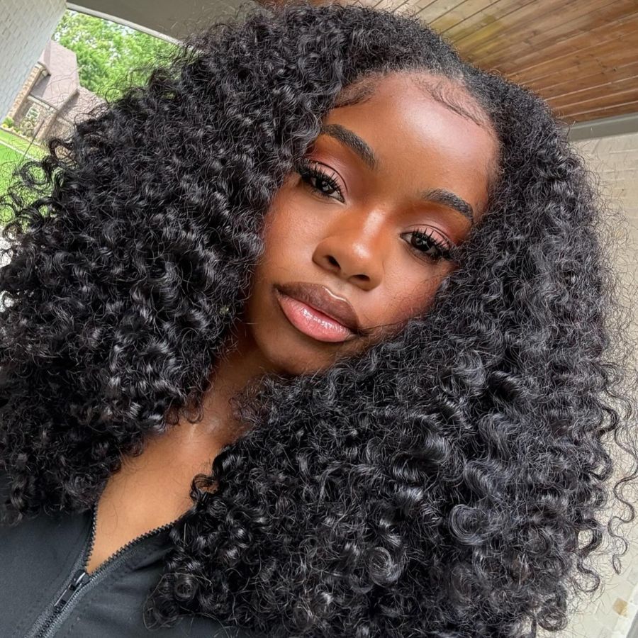 WOWANGEL Burmese Curl V Part Wigs Beginner Friendly Glueless U Part Wigs