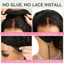 Clearance Deal | Copper Ombre Colour Half Wig Deep Wave Seamless Flip Over Wigs Beginner Friendly - wowangel