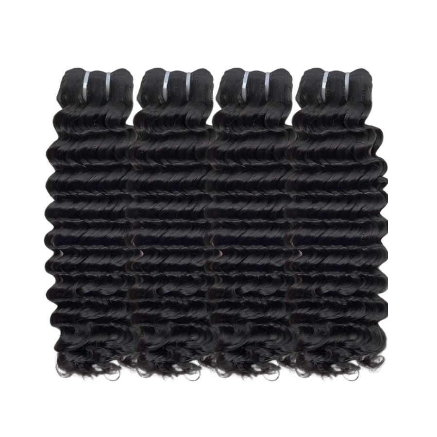WOWANGEL Bundles Deal 4pcs 100% Human Hair Weaves Straight/ Body Wave/ Deep Wave