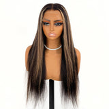 FLASH SALE | 13x6 22 INCH Highlight Silky Straight Skinlike Real HD Lace Front Wig（Sample item – slight signs of use） - wowangel