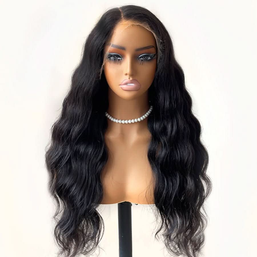 FLASH SALE | 24 Inches Body Wave Natural Black HD Lace 13X6 Full Frontal Wig （Sample item – slight signs of use） - wowangel