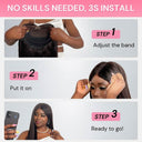 Flash Sale | 26 Inches Natural Black Silky Straight 5X5 Wear Go Glueless Wig HD Lace Wigs （Sample item – slight signs of use） - wowangel