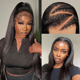 Flash Sale | 28 Inches Natural Black Silky Straight 9X6 Wear Go Glueless Wig HD Lace Wigs （Sample item – slight signs of use） - wowangel