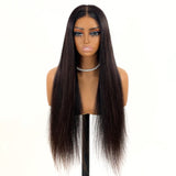 Flash Sale | 28 Inches Natural Black Silky Straight 9X6 Wear Go Glueless Wig HD Lace Wigs （Sample item – slight signs of use） - wowangel