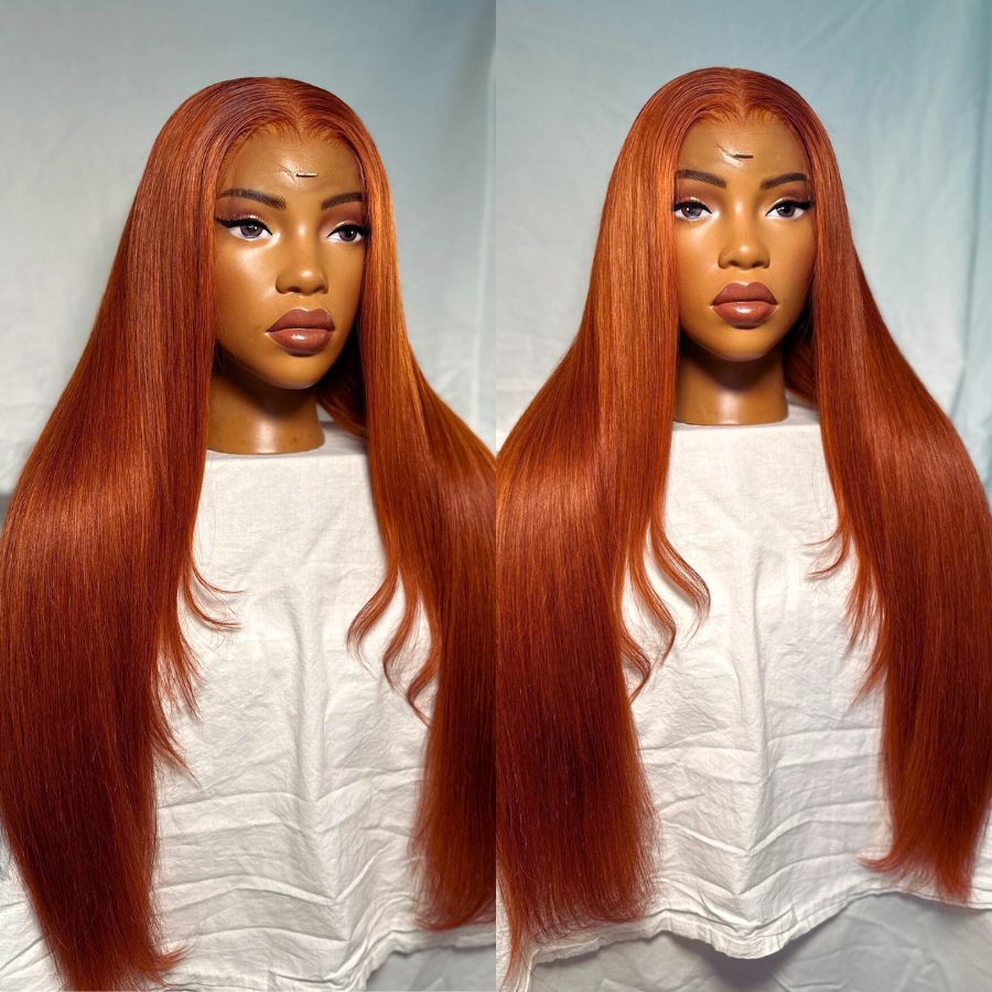 WOWANGEL Ginger Hair Pre Everything 13X6 Lace Front Wigs Pre Max Wig