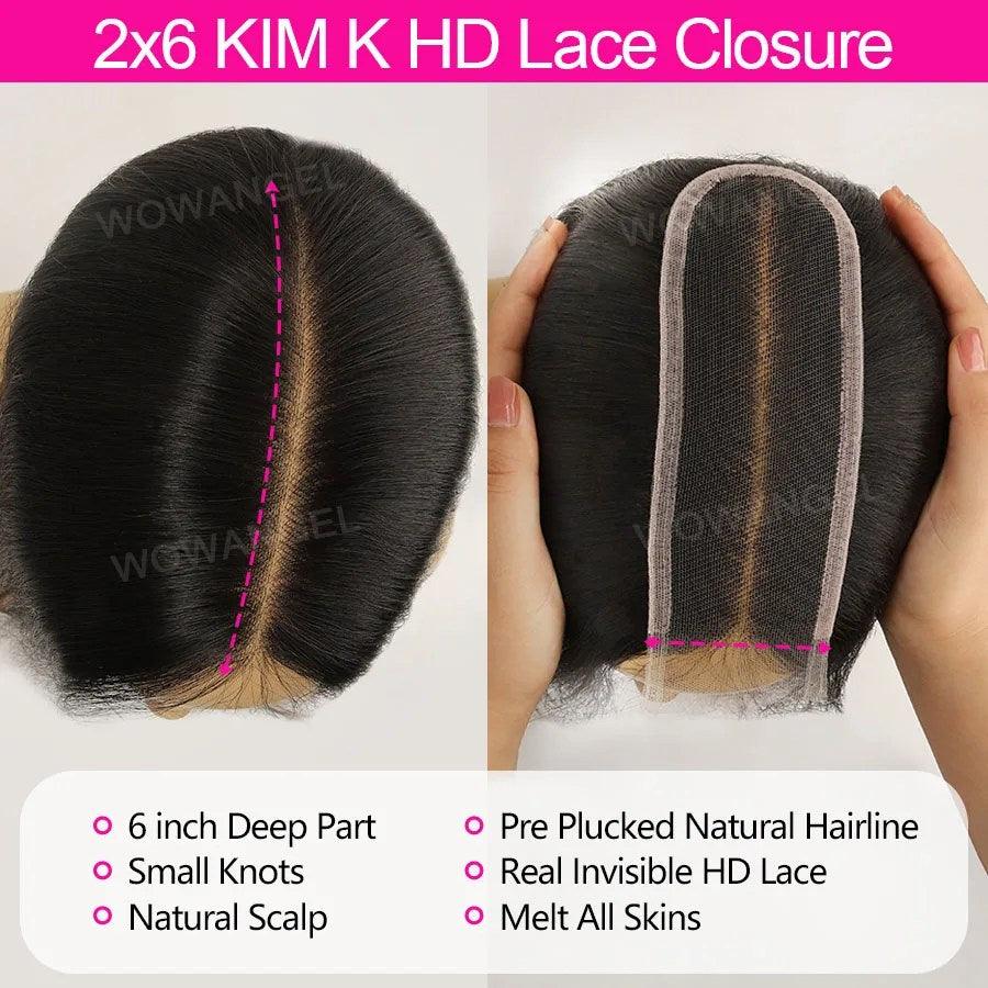 Lace Closure Only, 2x6 Skinlike Real HD Lace Closure Only, HD Lace Piece - wowangel