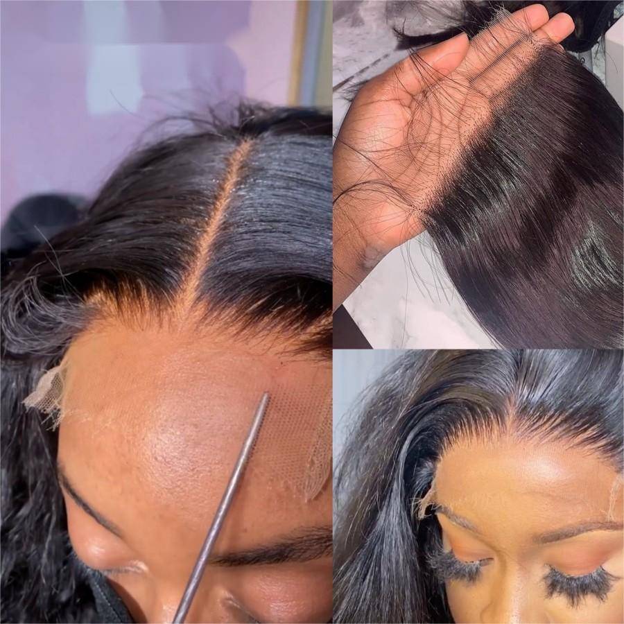 Lace Closure Only, 5x5 Skinlike Real HD Lace Closure Piece Straight Hair - wowangel