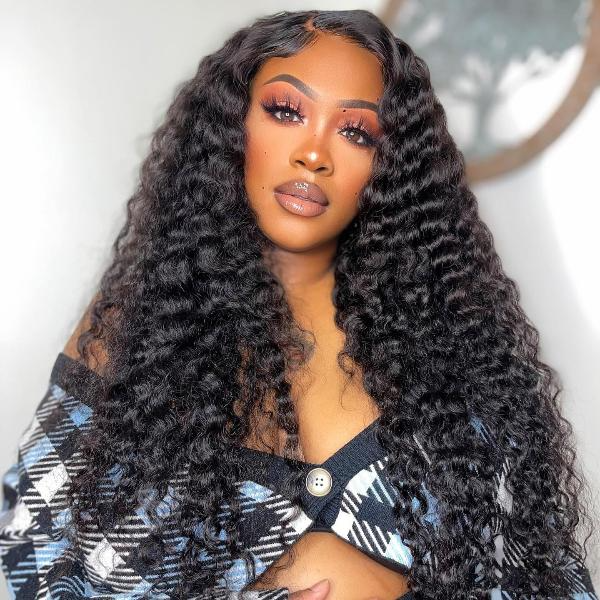 WOWANGEL 5X5 Skinlike Real HD Lace Closure Wig Deep Wave