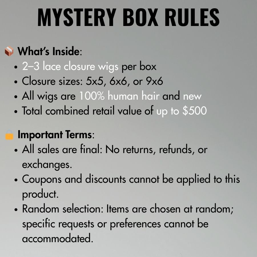 WOWANGEL Glueless Wigs Mystery Box $200
