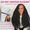 Sommer-Abverkauf | Tief gelockte, vorgefertigte Feather Crochet Echthaar-Extensions für Miracle Knots Boho Braids