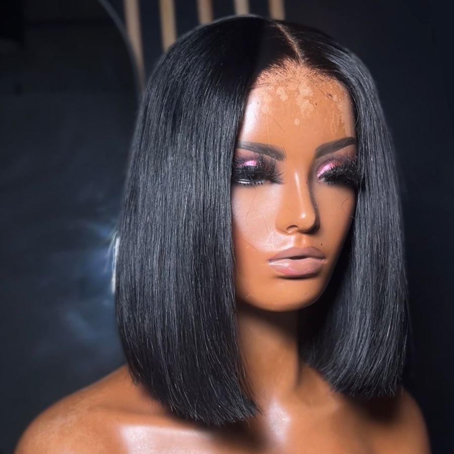 Hd Lace Closure Bob Wig Straight Texture Wear Go Glueless Wowangel 9661