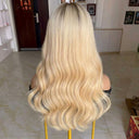 SERENA Ombre #60 Blonde Luxury Raw Hair 9X5 Lace Front Wigs Straight - wowangel