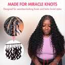 Summer Clearance | Deep Curly Pre-Separated Feather Crochet Human Hair Extensions for Miracle Knots Boho Braids - wowangel