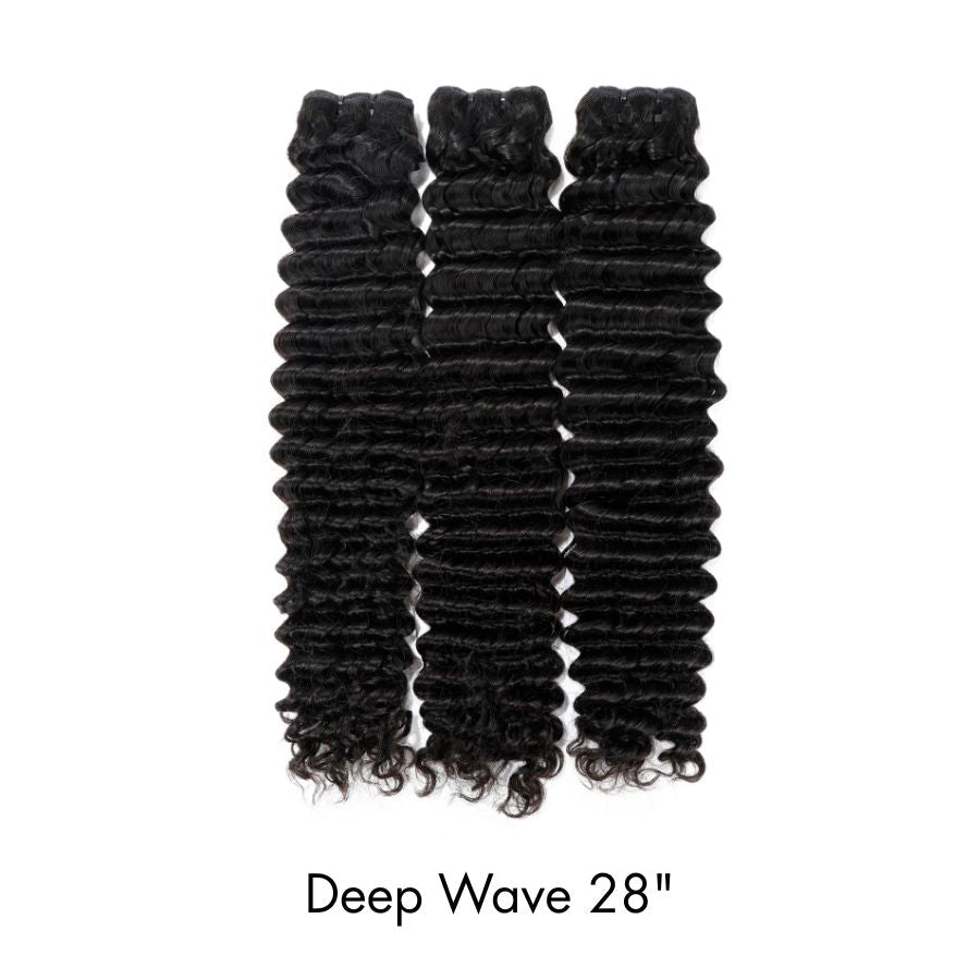 Summer Clearance | Premium 12A Bundles Deal 3pcs Body Wave/Deep Wave 100% Human Hair Weaves - wowangel