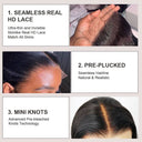 UK Shipping | 13X6 Skinlike Real HD Lace Front Wig Curly Texture 250% Density - wowangel