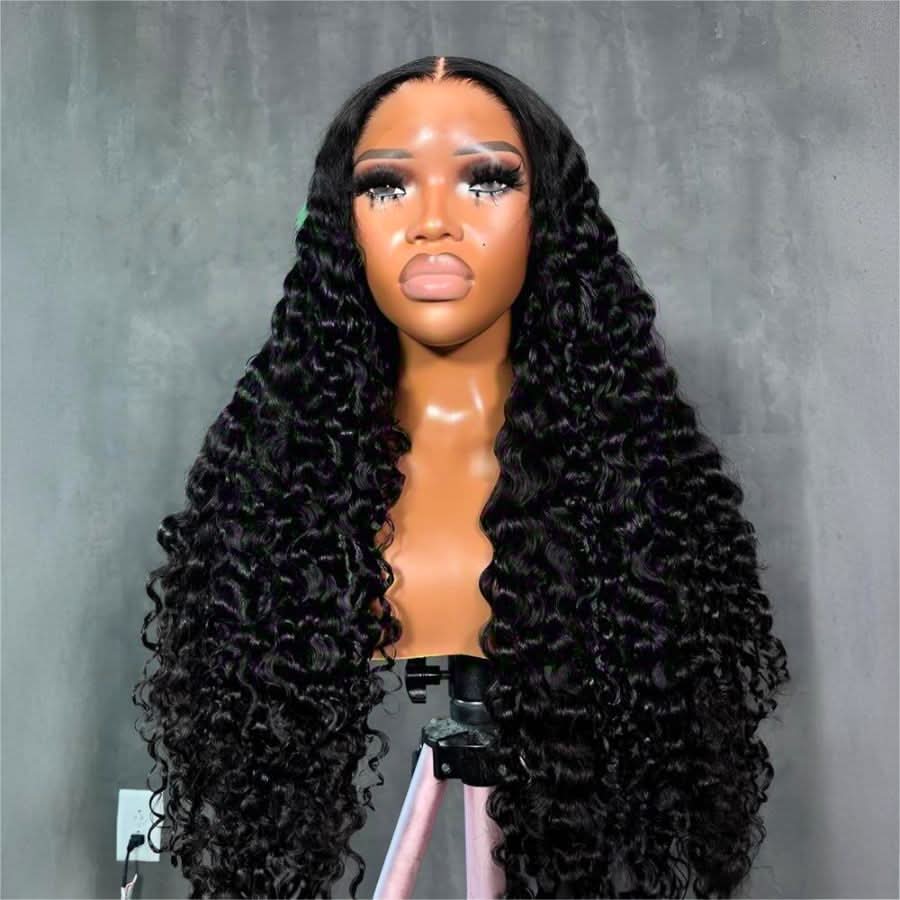 UK Shipping | 250% Density Burmese Curl 13x6 Skinlike Real HD Lace Front Wig - wowangel