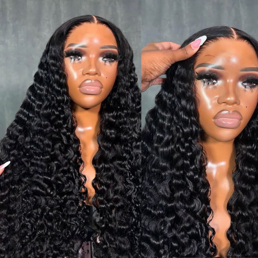 UK Shipping | 250% Density Burmese Curl 13x6 Skinlike Real HD Lace Front Wig - wowangel