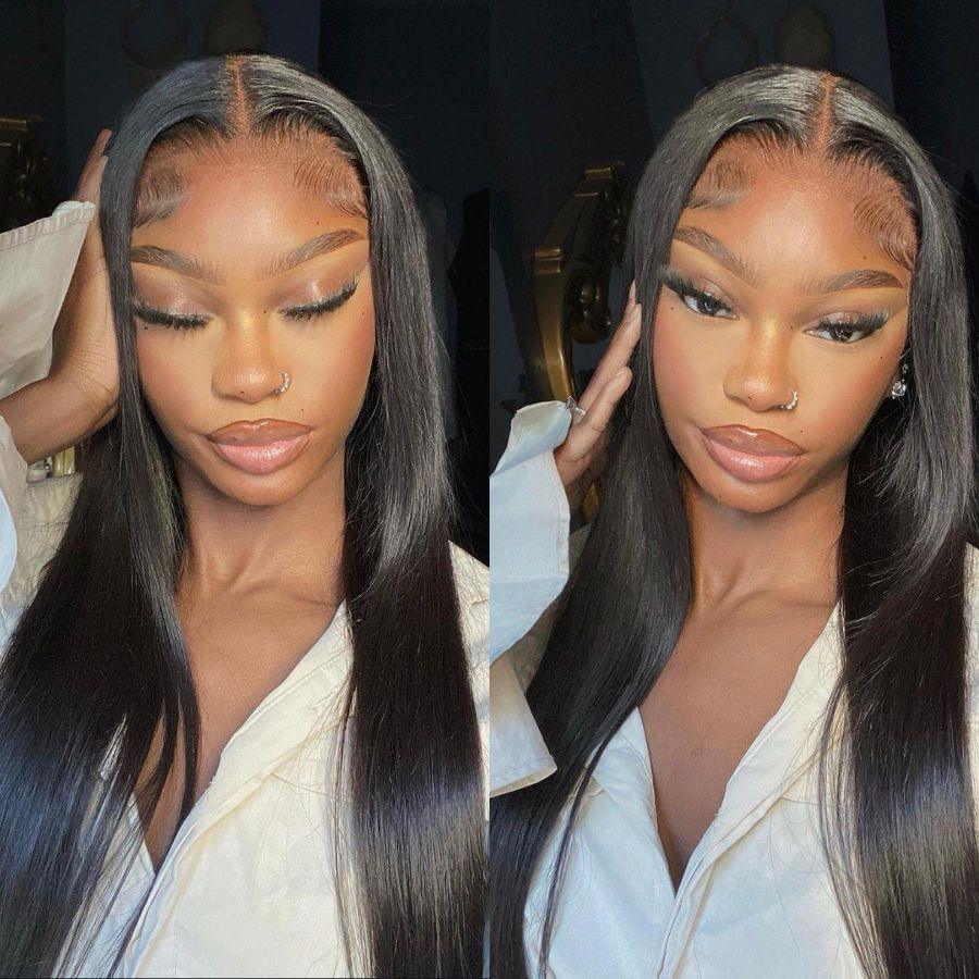 UK Shipping | 7x7 Straight Skinlike Real HD Lace Closure Wig 250% Density - wowangel