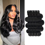 UK Shipping | Body Wave Bundles Deal 4pcs 100% Human Hair Weaves - wowangel