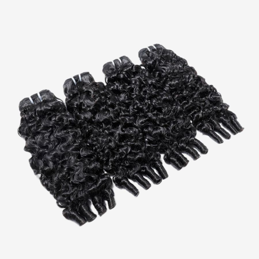 UK Shipping | Burmese Curly Hair Bundles with Spiral Ends 100% Human Hair Weaves - wowangel
