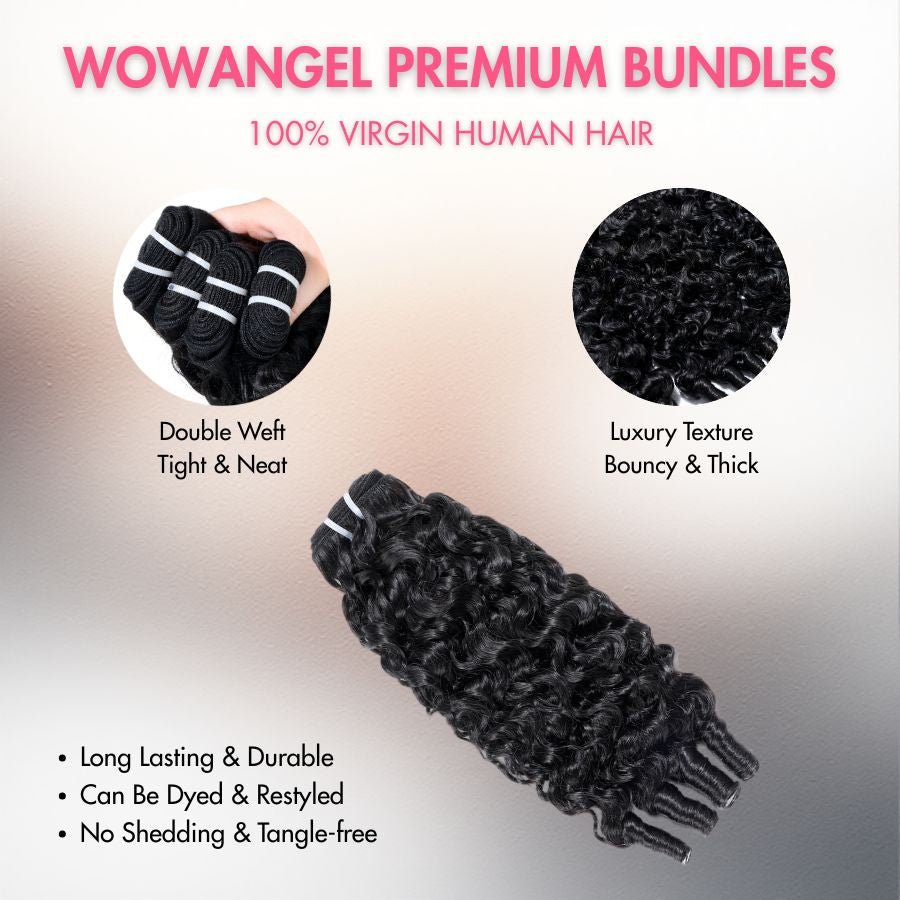 UK Shipping | Burmese Curly Hair Bundles with Spiral Ends 100% Human Hair Weaves - wowangel