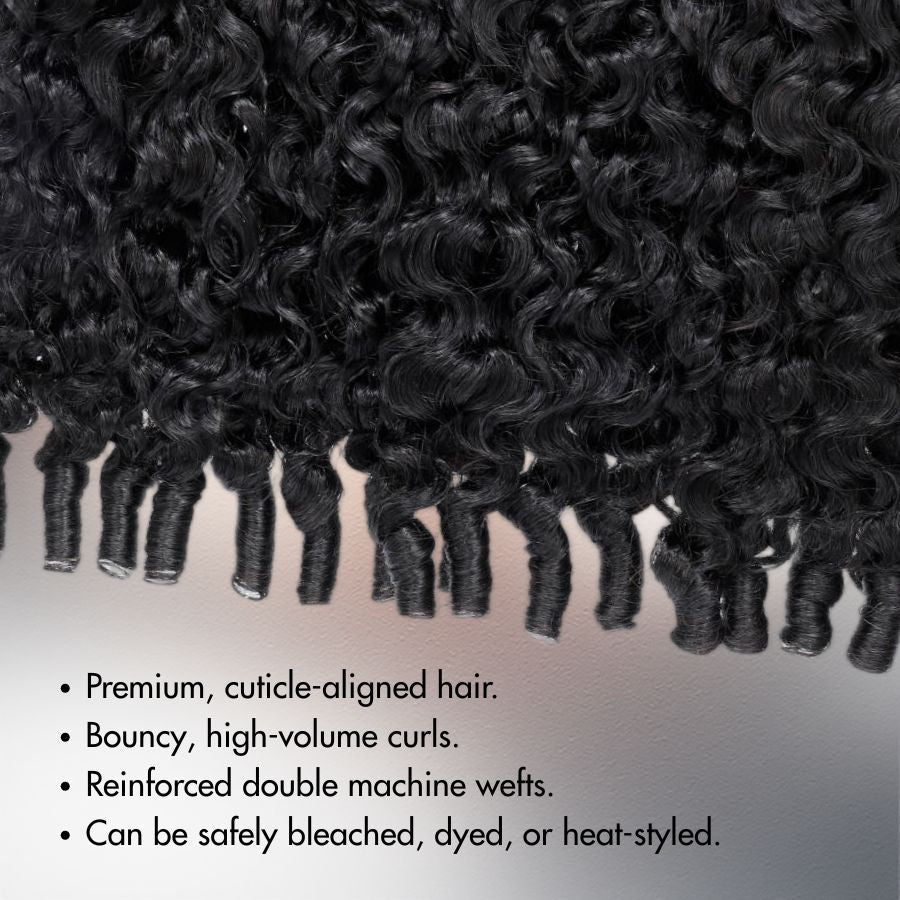 UK Shipping | Burmese Curly Hair Bundles with Spiral Ends 100% Human Hair Weaves - wowangel