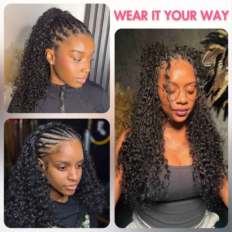 UK Shipping | Burmese Curly Pre-Separated Feather Crochet Human Hair Extensions for Miracle Knots Boho Braids - wowangel