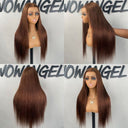 UK Shipping | Chestnut Brown 13X6 Skinlike Real HD Lace Front Wigs 250% Density - wowangel