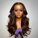 UK Shipping | Chestnut Brown 13X6 Skinlike Real HD Lace Front Wigs 250% Density - wowangel