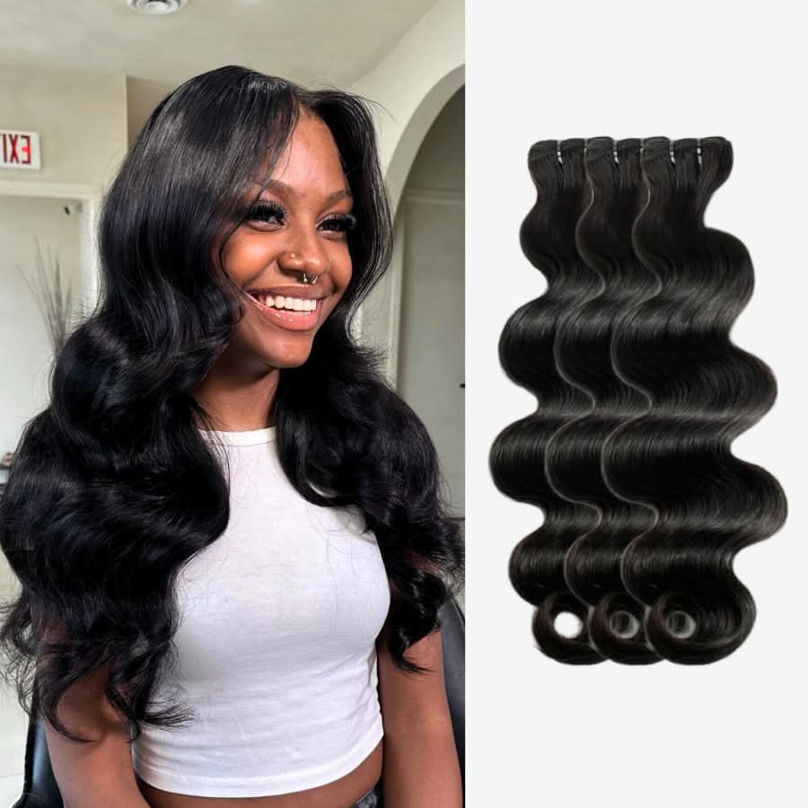 UK Shipping | Hair Bundles Deal 3pcs Body Wave 100% Human Hair Weaves - wowangel