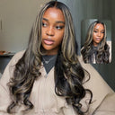 UK Shipping | Highlight Color 13x6 Skinlike Real HD Lace Front Wig 250% Density - wowangel