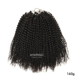 UK Shipping | Kinky Curlyr Pre - Separated Feather Crochet Human Hair Extensions - wowangel