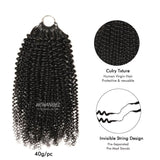 UK Shipping | Kinky Curlyr Pre - Separated Feather Crochet Human Hair Extensions - wowangel