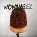 UK Shipping | Reddish Brown Ombre Colour Half Wig Curly Seamless Flip Over Wigs Beginner Friendly - wowangel