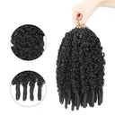 UK Shipping| WOWANGEL Burmese Curly Miracle Knots Crochet Hair Pre-Separated Feather Crochet Human Hair Extensions - wowangel